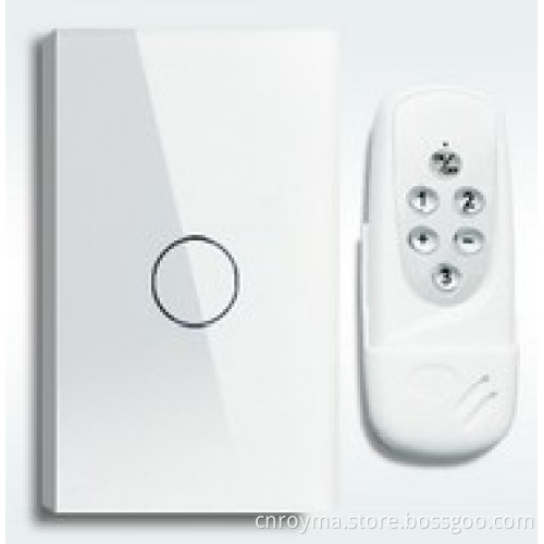 US style, 1 gang wireless touch light switch , 315/433Mhz, AC110-240V, touch switch+wall switch